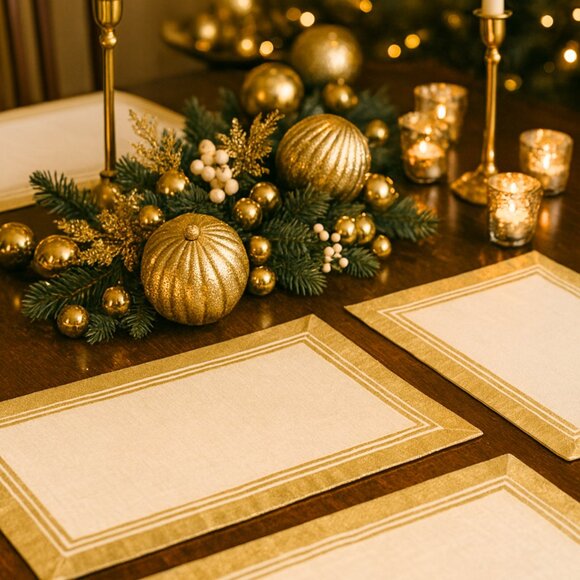 NWT Hillcrest Embroidered Place Mats Table Linens Set of 4 - Picture 3 of 13